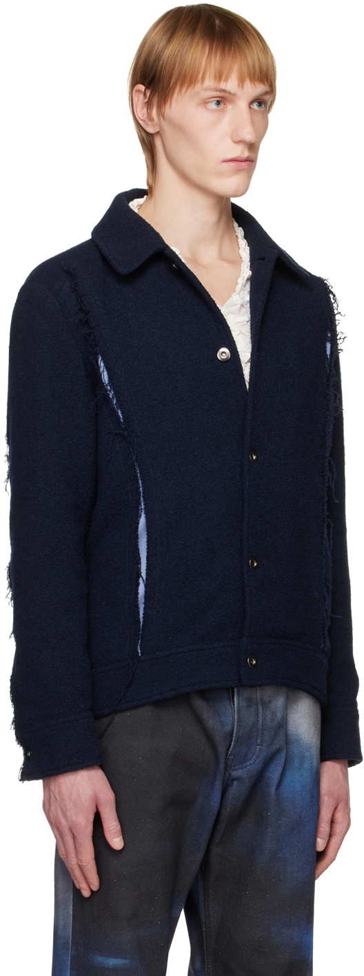 PONDER.ER SSENSE Exclusive Navy Clash Jacket