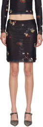 Eckhaus Latta Black Duet Miniskirt