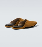 Charvet Leather-lined suede slippers