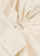 High Skylark Ring-embellished Woven Shirt Beige