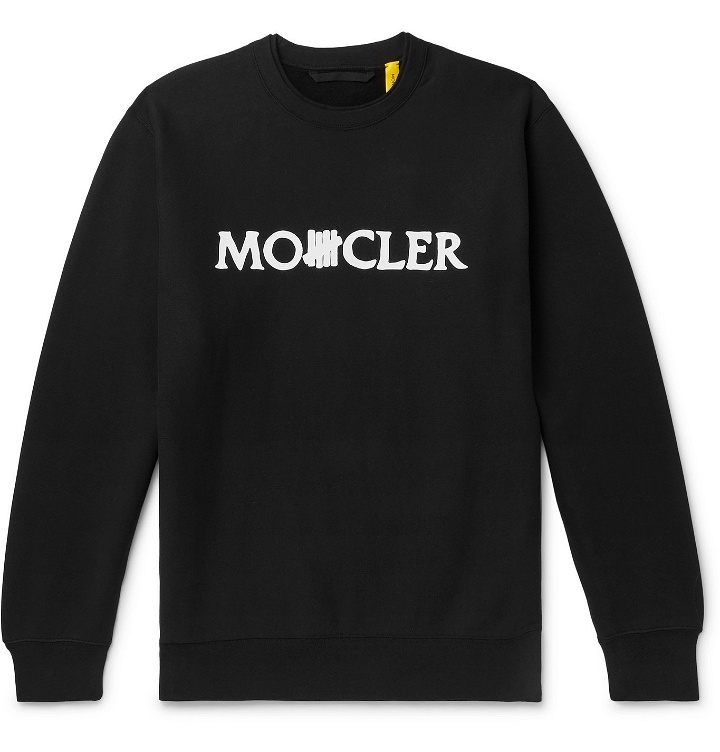 Photo: Moncler Genius - Undefeated 2 Moncler 1952 Logo-Print Fleece-Back Cotton-Jersey Sweatshirt - Black