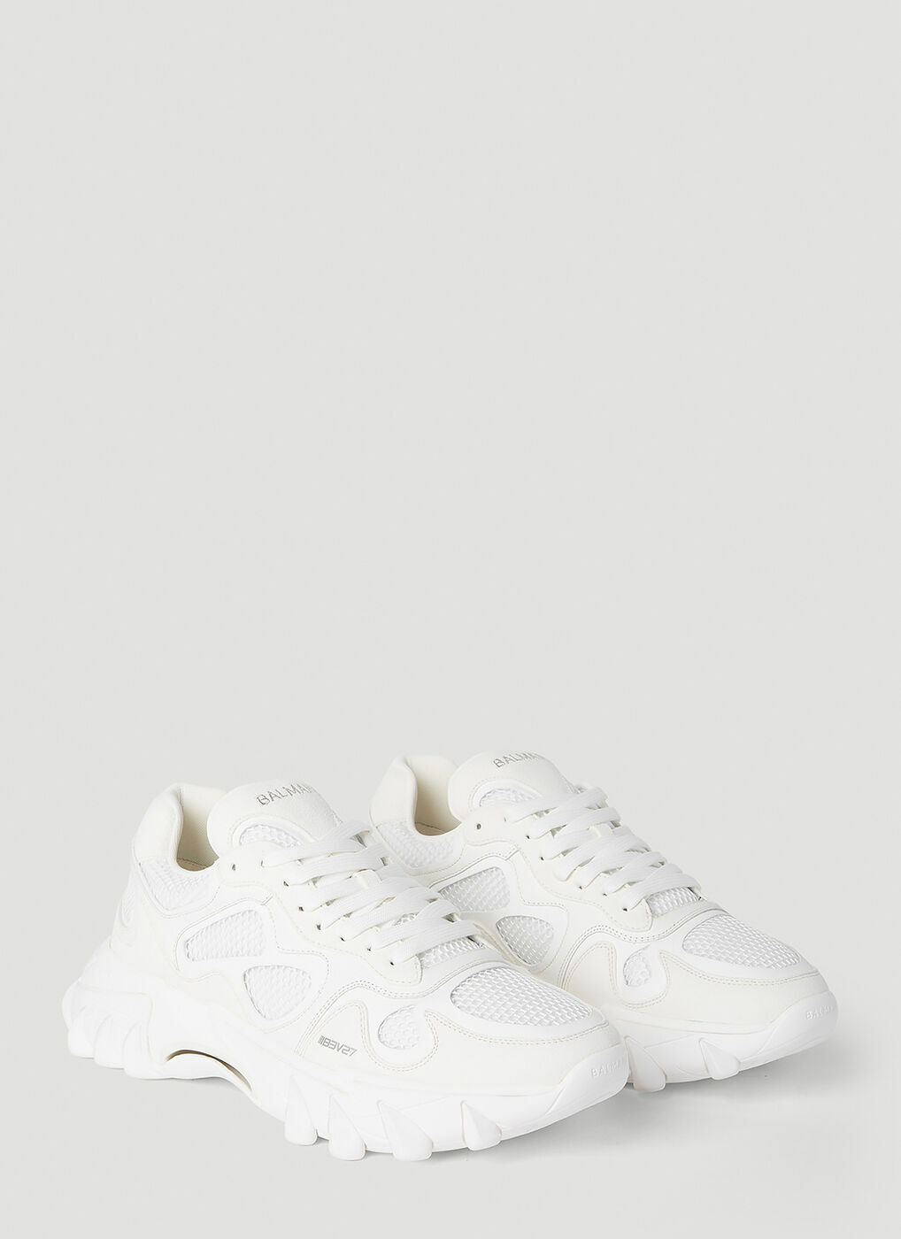 スニーカー BALMAIN B-East Sneakers - Balmain - Leather - White Balmain B-East Leather & Mesh Sneakers | Saks Fifth Avenue