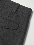 A.P.C. - Renato Tapered Pleated Wool-Blend Trousers - Gray