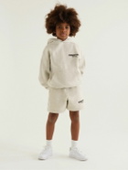 Fear of God Essentials Kids - Logo-Flocked Cotton-Blend Jersey Hoodie - Neutrals