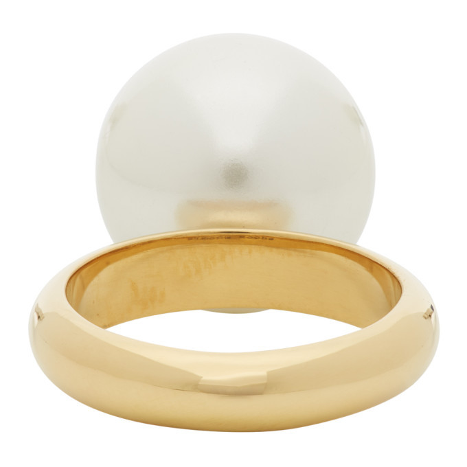 Simone Rocha Gold Pearl Ring Simone Rocha