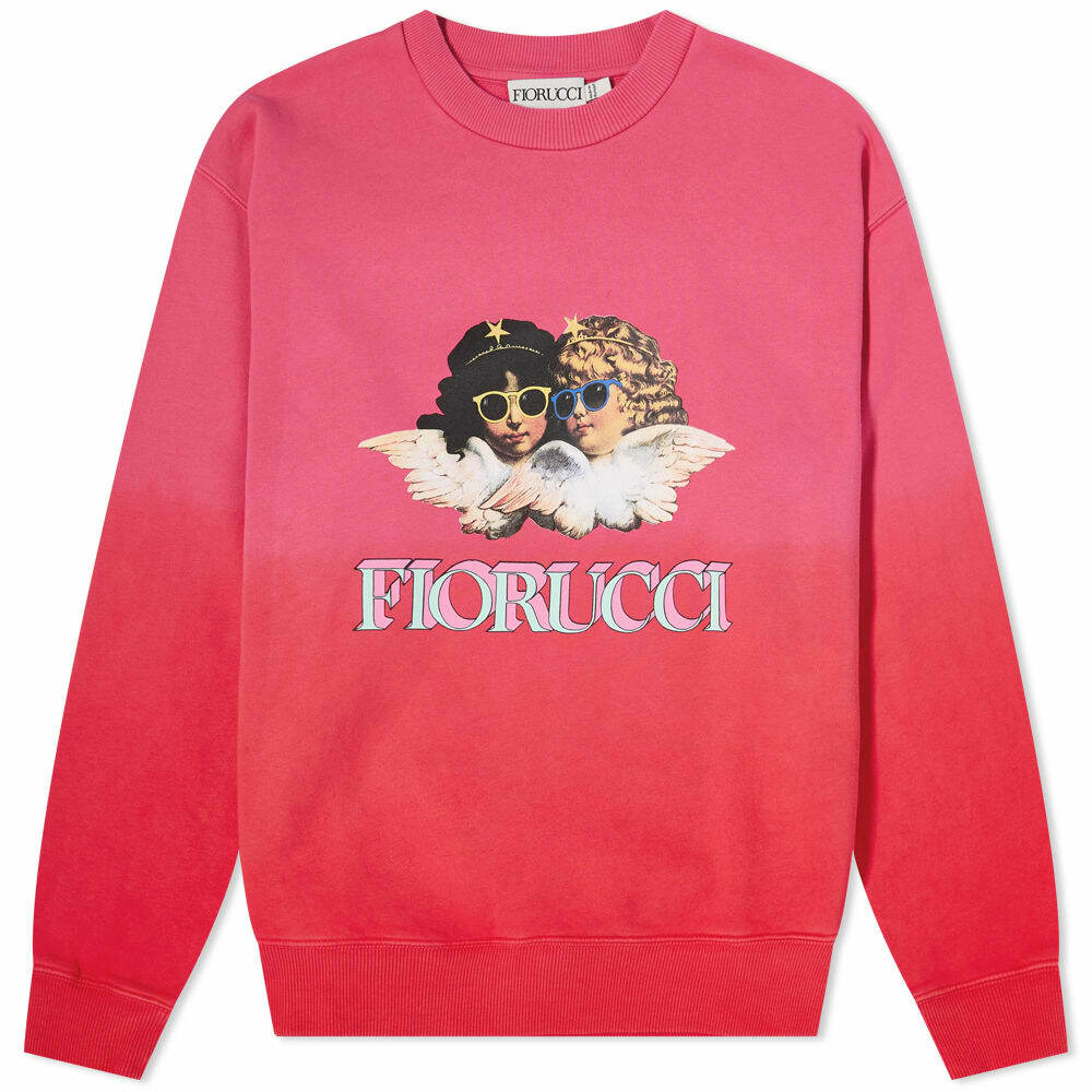 Fiorucci Women's Ombre Angels Crew Sweat in Red/Pink Fiorucci