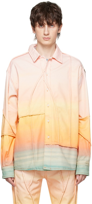 Photo: Who Decides War Pink & Orange Sunset Denim Shirt