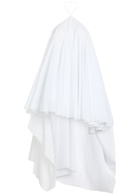 Jacquemus La Triangle Courte Asymmetric Cotton-blend Mini Dress White