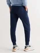 TOM FORD - Slim-Fit Tapered Cotton, Silk and Cashmere-Blend Sweatpants - Blue