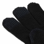 and wander Wool Knit Gloves in Black 