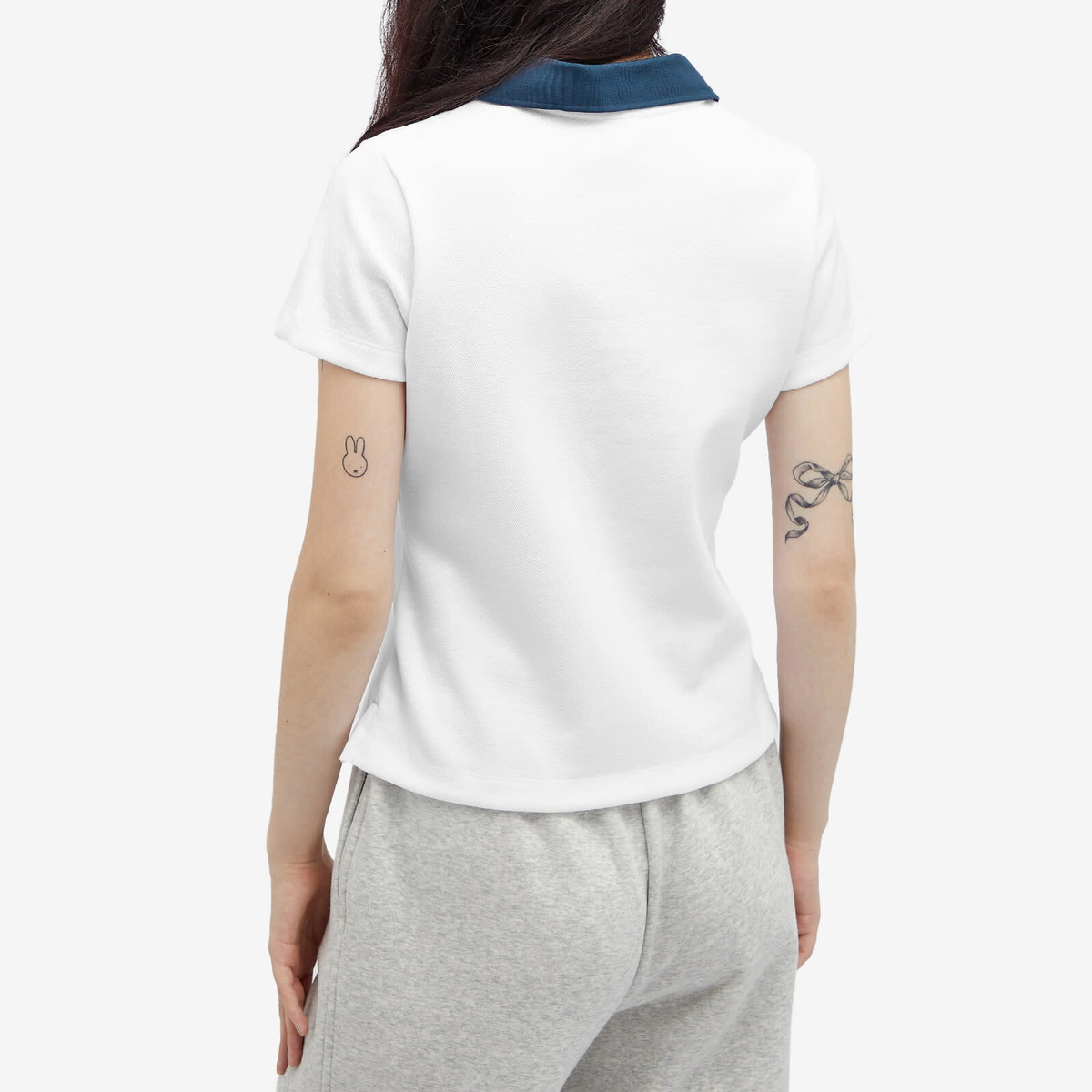 Nike Women's NSW Yoon Polo Top in White/Armory Navy