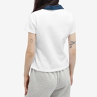 Nike Women's NSW Yoon Polo Top in White/Armory Navy