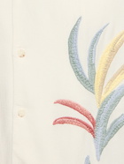 COMMAS Palm Embroidered Camp Collar Shirt