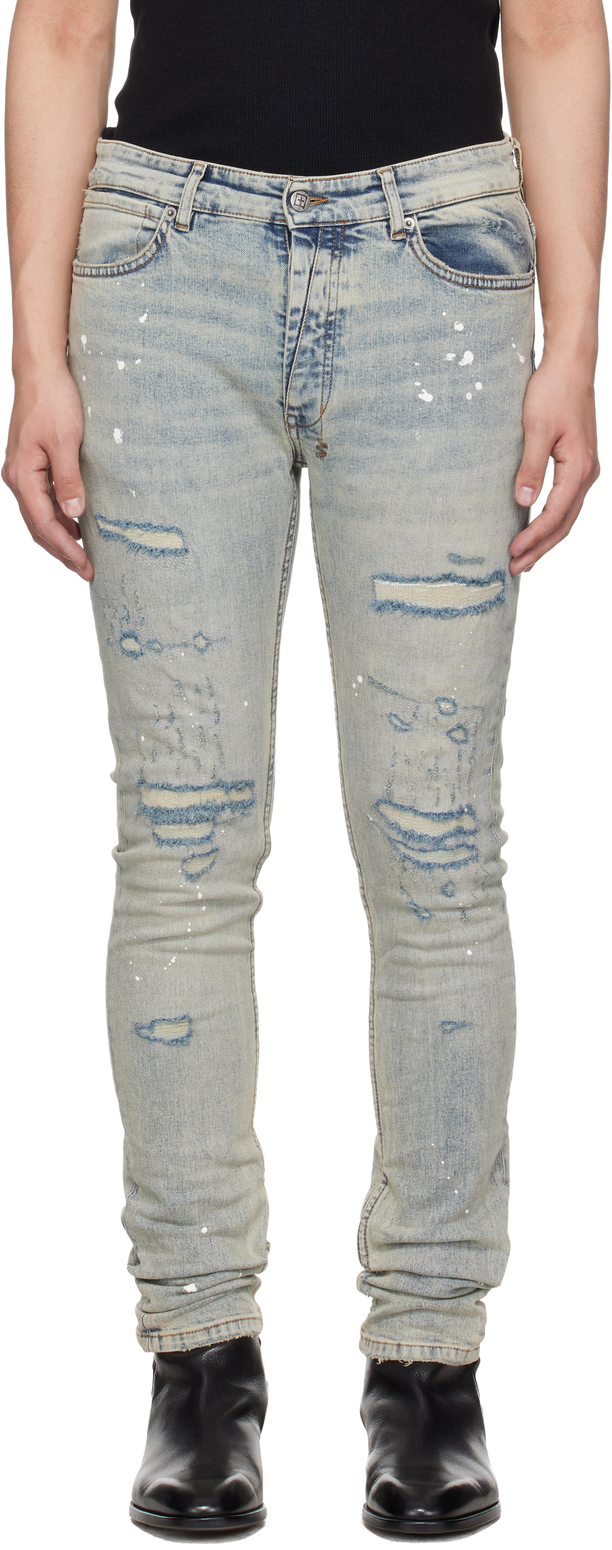 Ksubi Blue Van Winkle Paint Summer Jeans