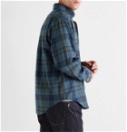 Bellerose - Button-Down Collar Checked Brushed-Cotton Shirt - Blue