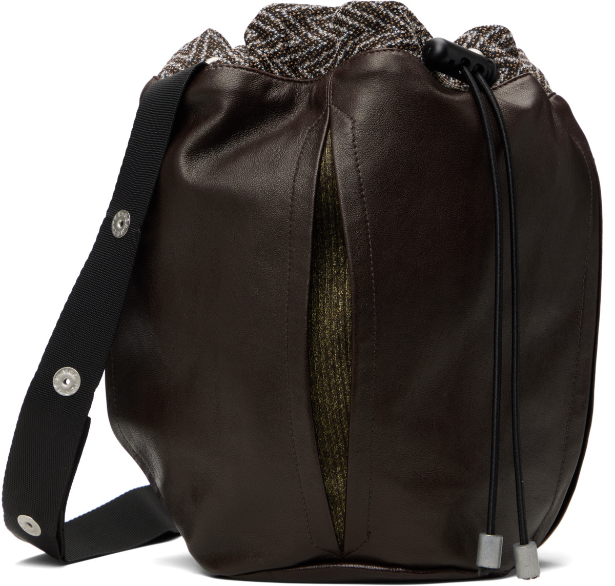 Omar Afridi Brown Pochette Leather Bag