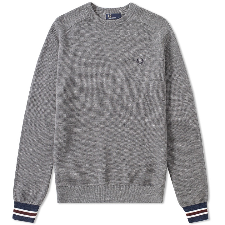 Photo: Fred Perry Textured Pique Crew Sweat