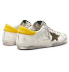 Golden Goose - Superstar Distressed Leather and Suede Sneakers - White