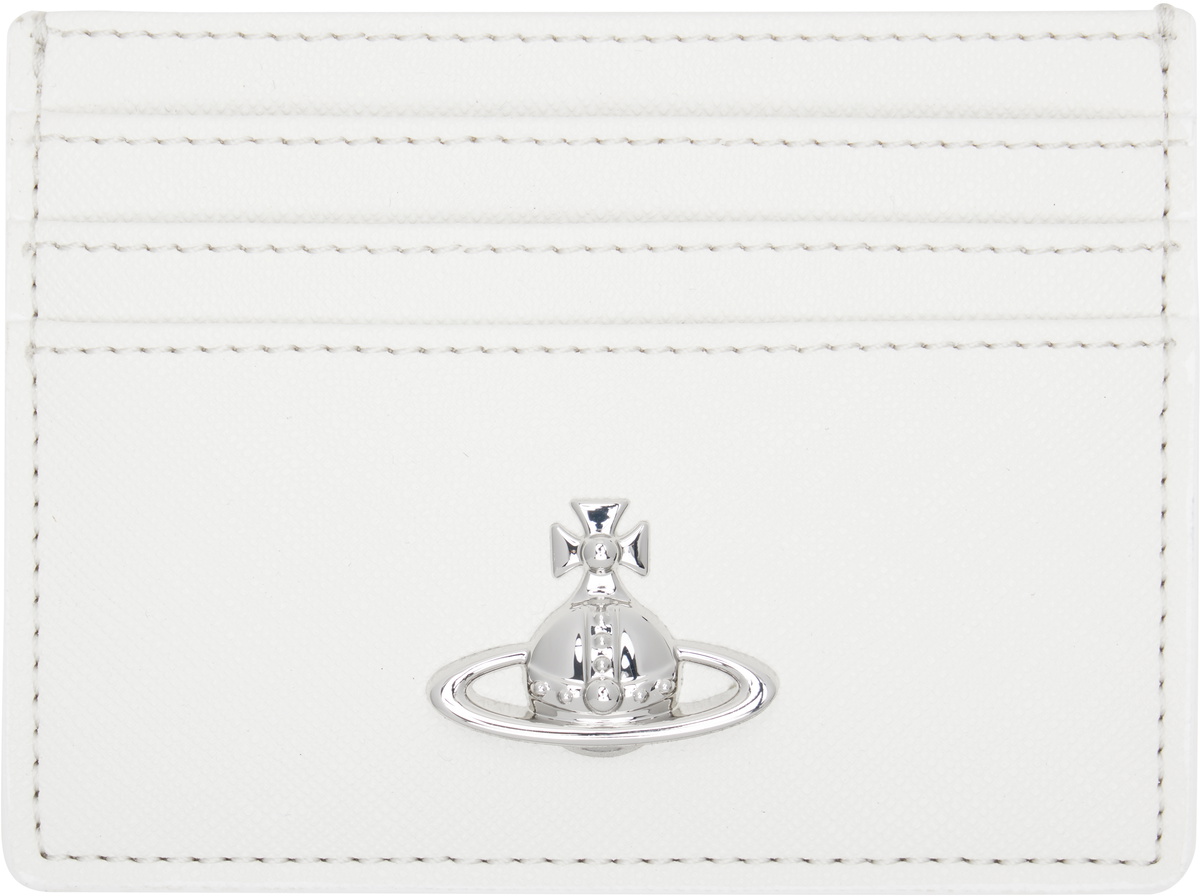 Vivienne Westwood Blue Croc-Embossed Orb Card Holder Vivienne Westwood