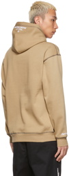 AAPE by A Bathing Ape Beige Logo Fleece Hoodie