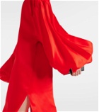 Khaite Zelma puff-sleeve silk gown