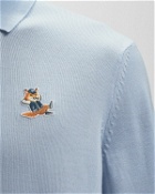Maison Kitsune Dressed Fox Patch Regular Polo Jumper Blue - Mens - Polos
