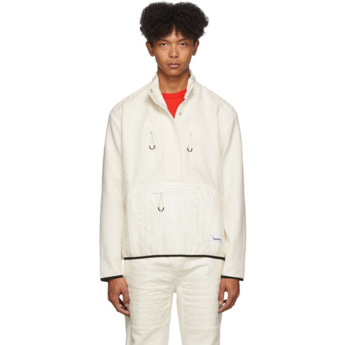 Photo: Kenzo Off-White Polar Half-Zip Sweater