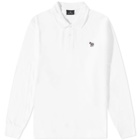 Paul Smith Men's Long Sleeve Zebra Polo Shirt in White