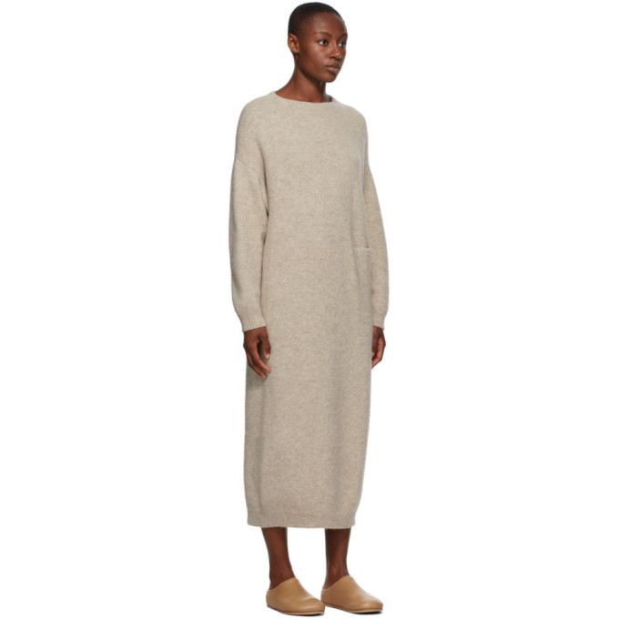 Lauren Manoogian Beige Alpaca Fluffy Dress Lauren Manoogian