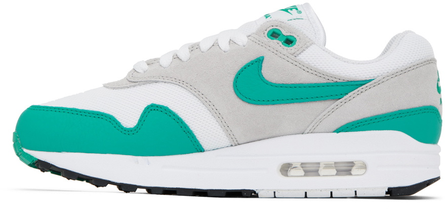 Nike White & Green Air Max 1 Sneakers Nike