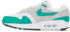 Nike White & Green Air Max 1 Sneakers