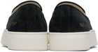 Common Projects Black Slip On Suede Sneakers