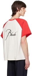 Rhude Red & Off-White Raglan T-Shirt