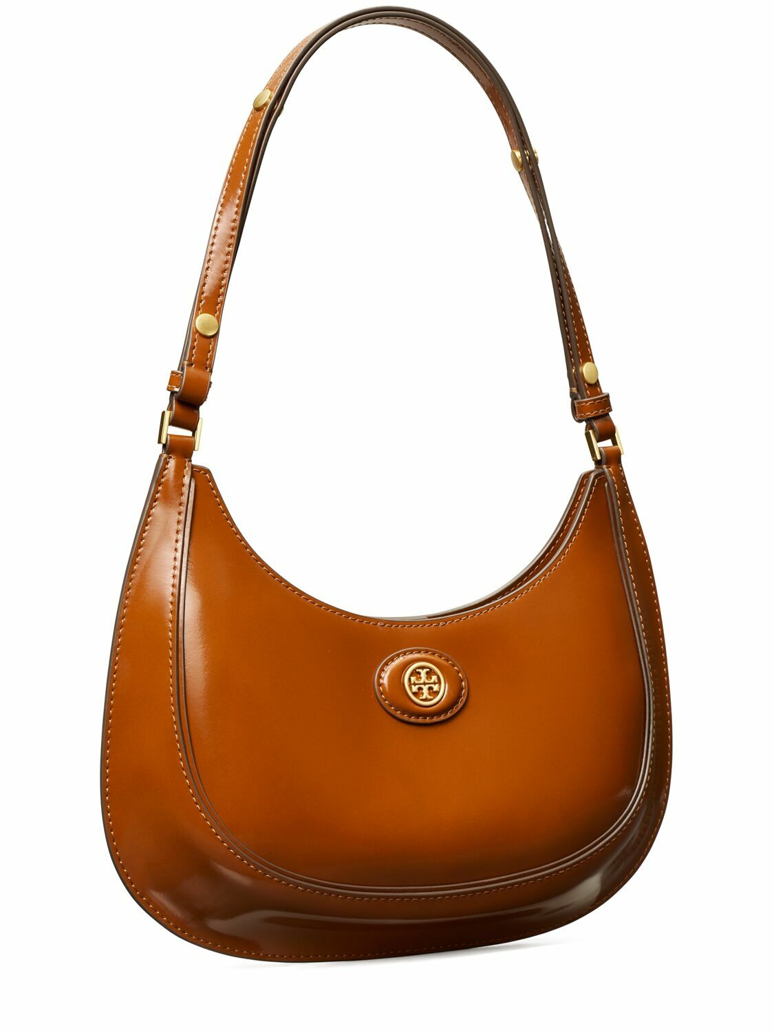 Tory Burch Hobo Shoulder Bag Zip Top selling Leather Tan Vintage Purse