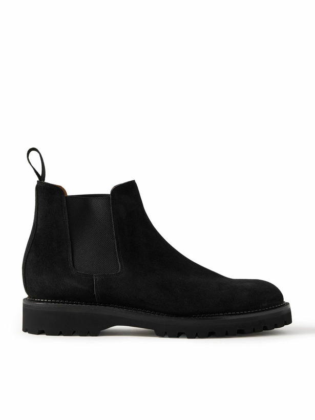 Photo: John Lobb - Lawry New Standard Suede Chelsea Boots - Black