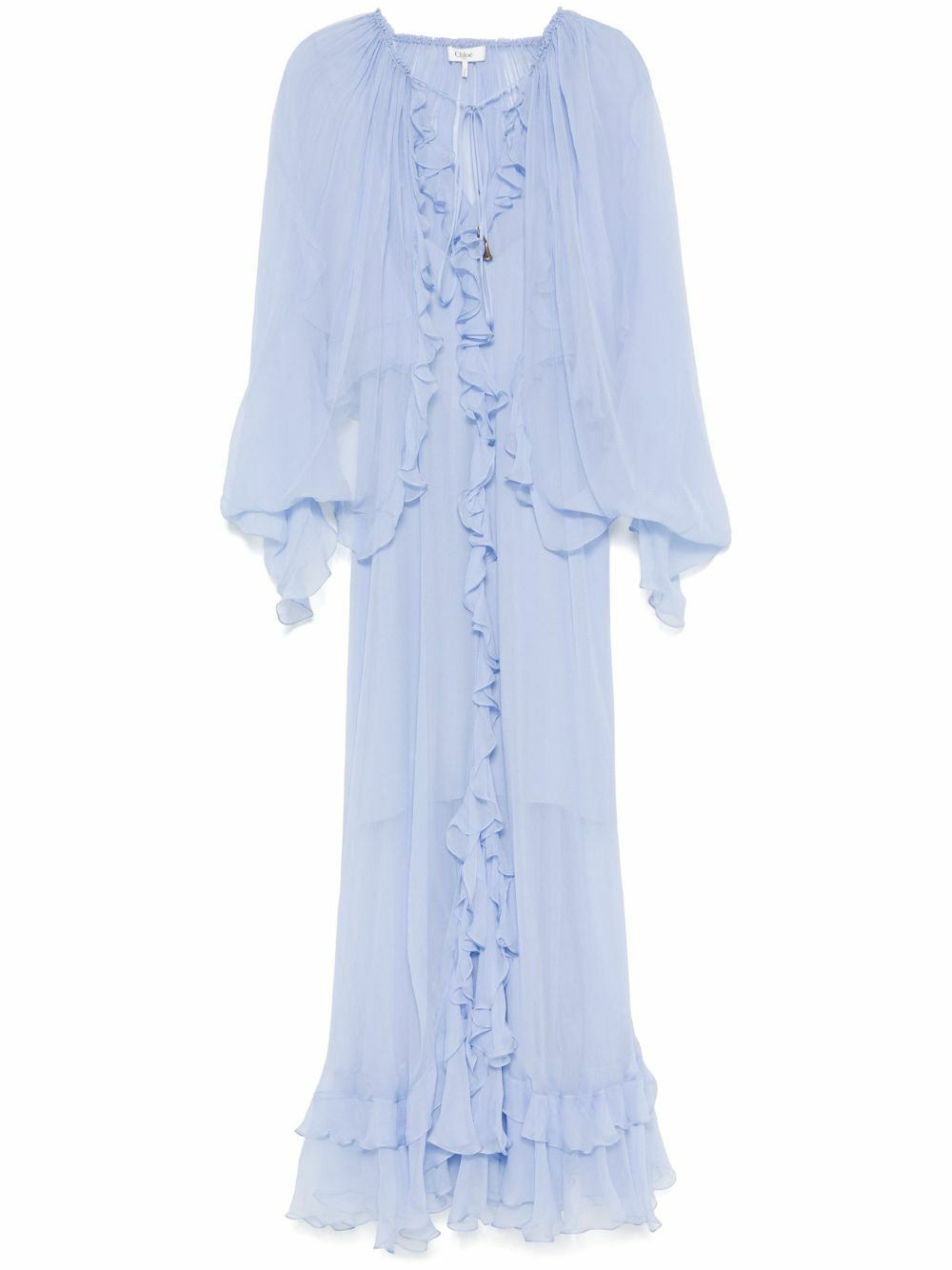 Chloe Sheer Dress Chalk main image 0