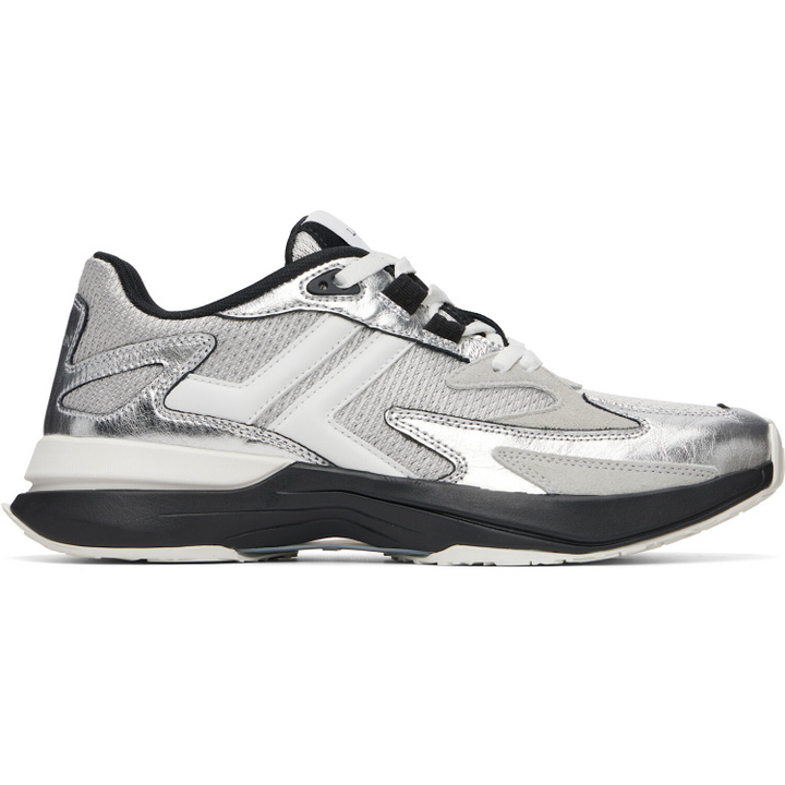 Photo: Lanvin Silver JLA Crushed Metal Sneakers