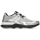 Lanvin Silver JLA Crushed Metal Sneakers