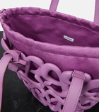 Loewe Anagram leather-trimmed basket bag