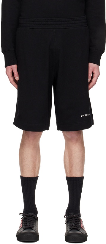 Photo: Givenchy Black Printed Shorts