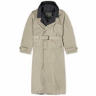 Balenciaga Men's All In Trench Coat in Sand Beige