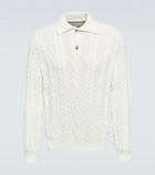 Brunello Cucinelli - Cable-knit cotton-blend polo sweater