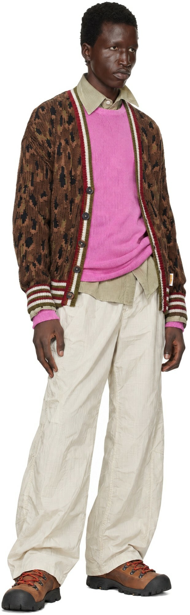 PDF Brown Knit Cardigan