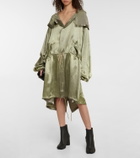 Maison Margiela Hooded satin midi parka dress
