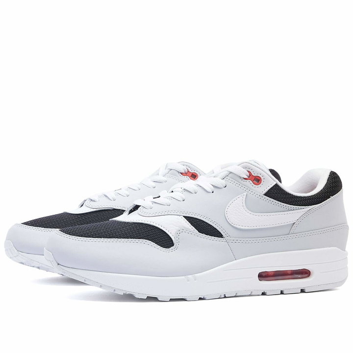 Photo: Nike Air Max 1 PRM 'Urawa Away' Sneakers in Platinum/White/Black/Red