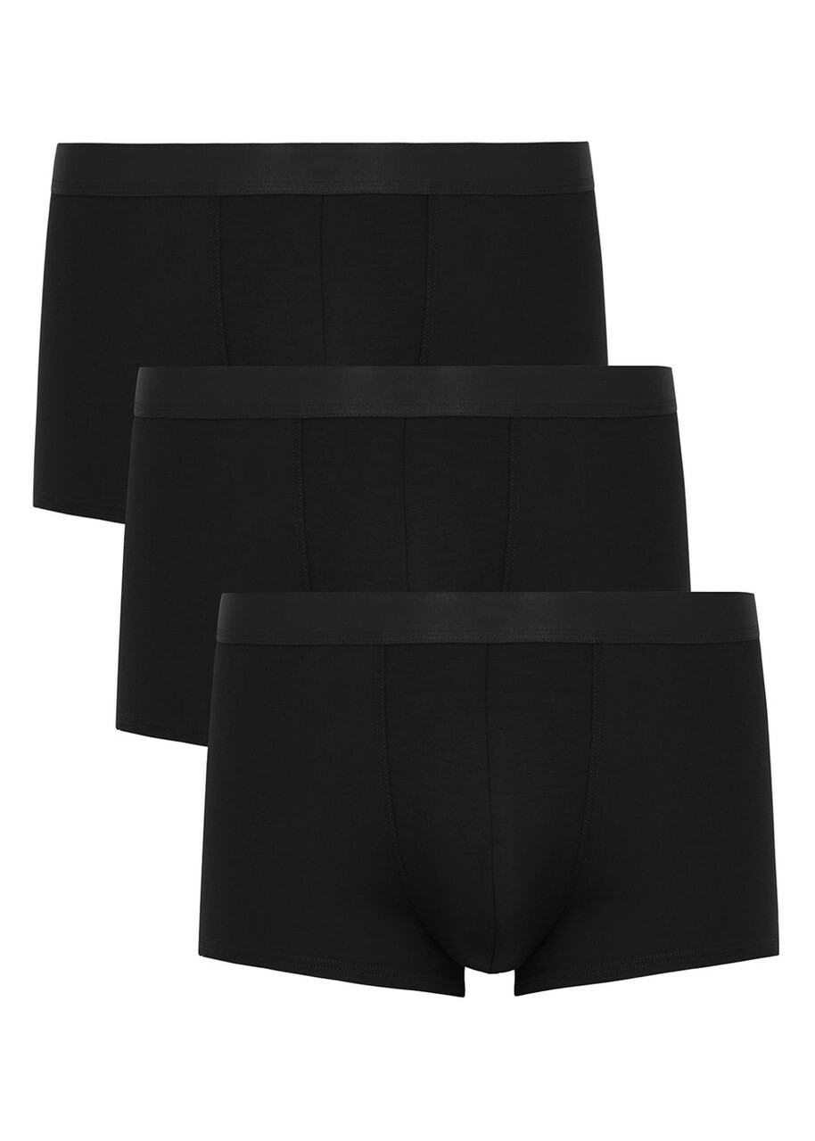 Cdlp Stretch-jersey Boxer Trunks set of Three Black