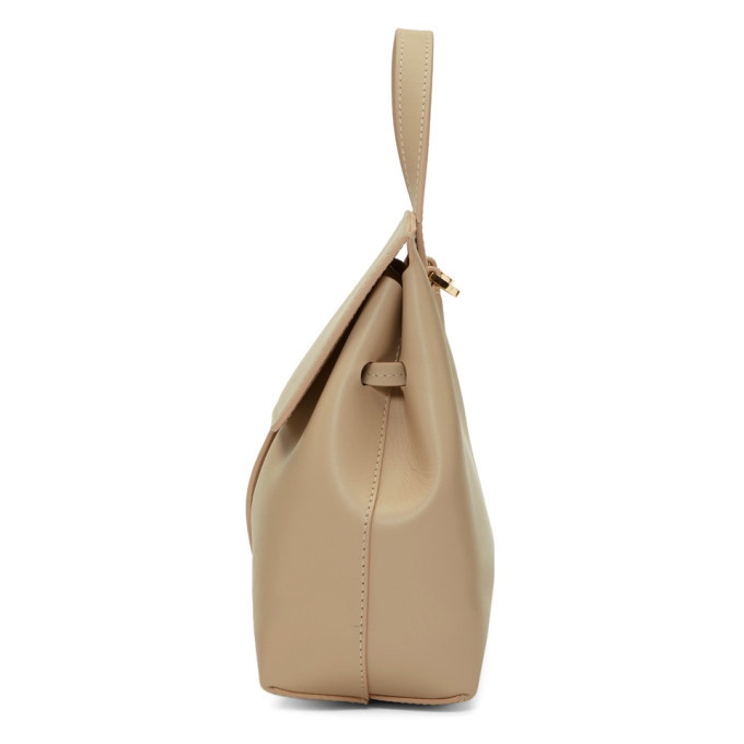 MANSUR GAVRIEL Mini Saffiano Leather Bucket Bag - Beige