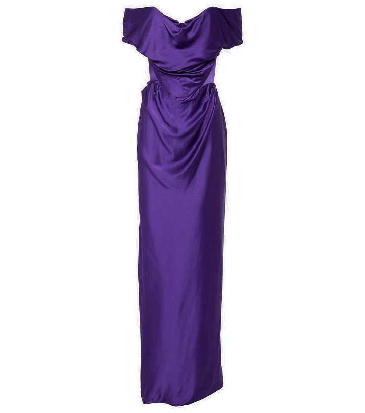 Photo: Vivienne Westwood Off-shoulder bustier satin gown