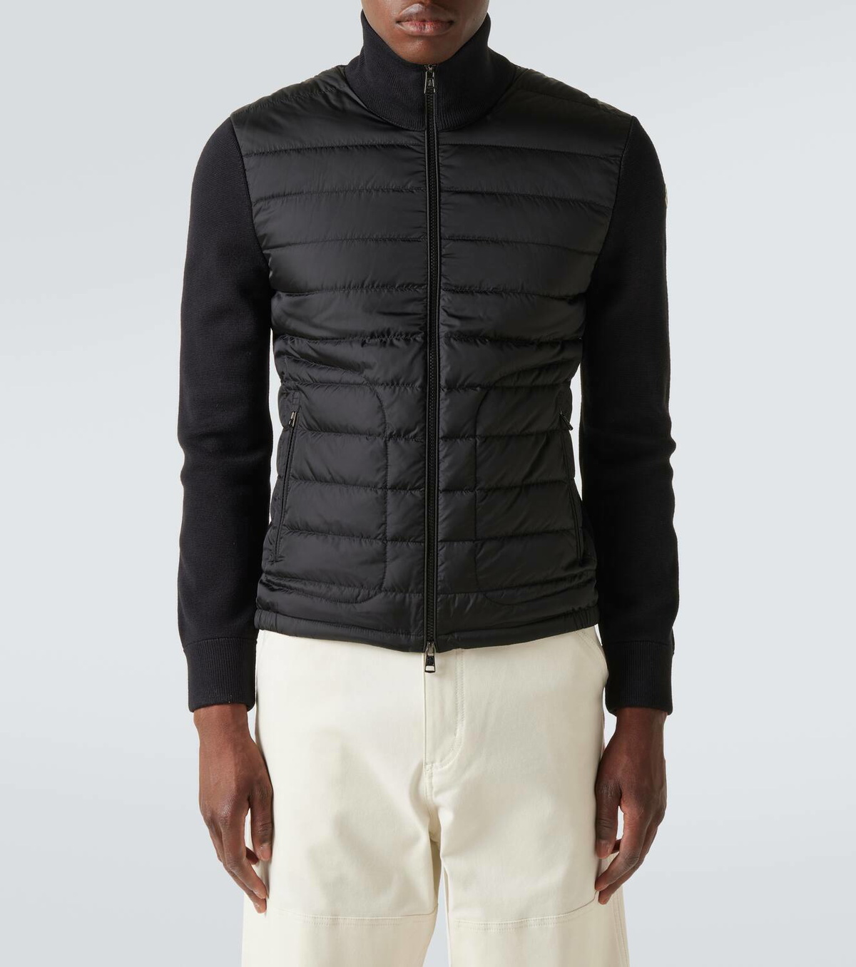 Moncler Maglia down-paneled wool-blend jacket Moncler