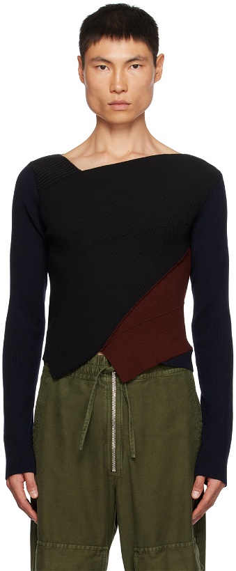 Photo: Dries Van Noten Black Asymmetric Sweater